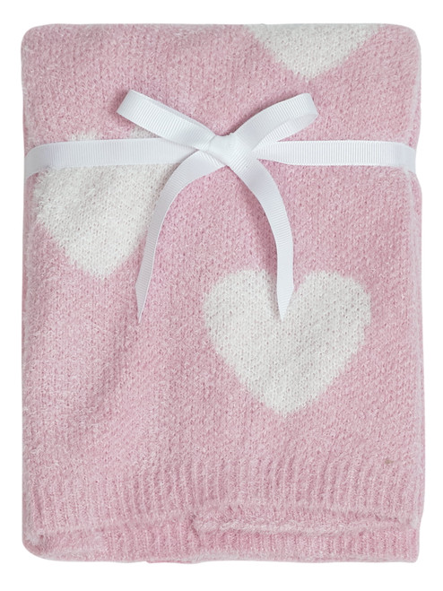 Modern Moments By Gerber Baby Boy Or Girl Gender Neutral Soft Cozy Blanket, Pink Hearts
