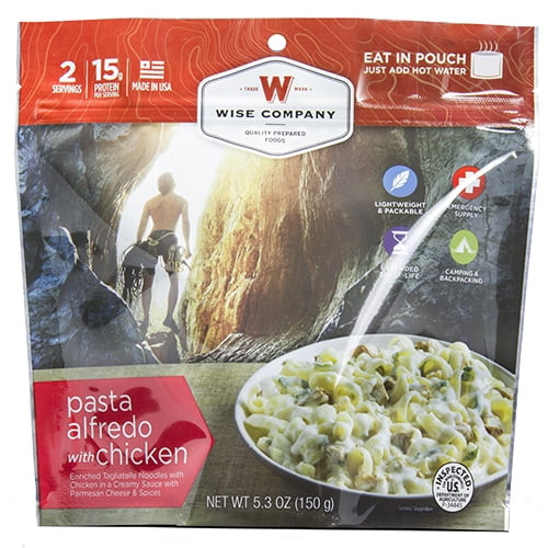 Wise Foods Ready Wise Pasta Alfredo Single Pouch Two Servings