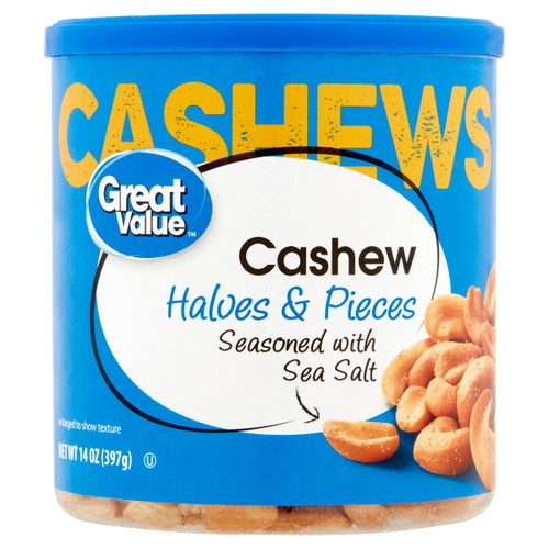 Great Value Cashew Halves And Pieces, 14 Oz