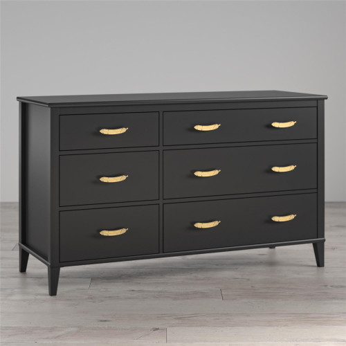Little Seeds Monarch Hill Hawken 6 Drawer Dresser, Black