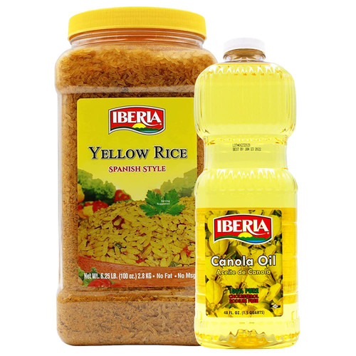 Iberia Canola Oil, 48 Ounce + Iberia Spanish Style 6.25 Lbs.