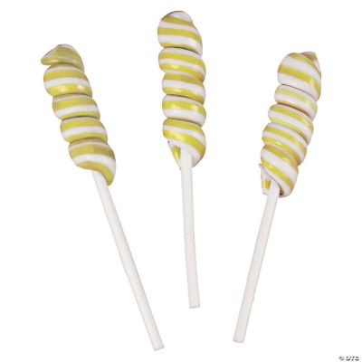 Gold Mini Twisty Lollipops, 24 Pieces, Bulk Set Of 24 Individually Wrapped Lollipops, Great For Wedding, Birthday, Events And Christmas