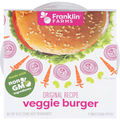(40 Pack) Franklin Farms California Veggie Burger, 4 Oz Each
