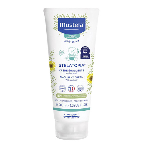 Mustela Stelatopia, Emollient Cream With Sunflower, 6.76 Fl Oz (200 Ml)
