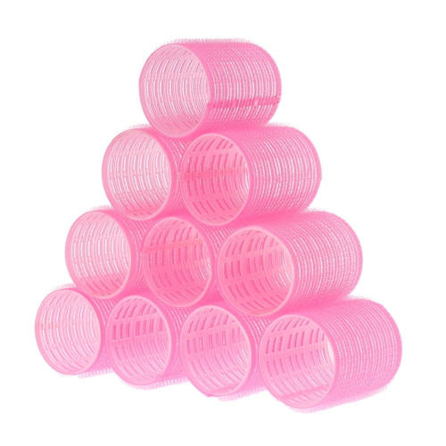 Anself 1.9" Abs Self Grip Salon Hairdressing Rollers, 10 Piece Set, Pink