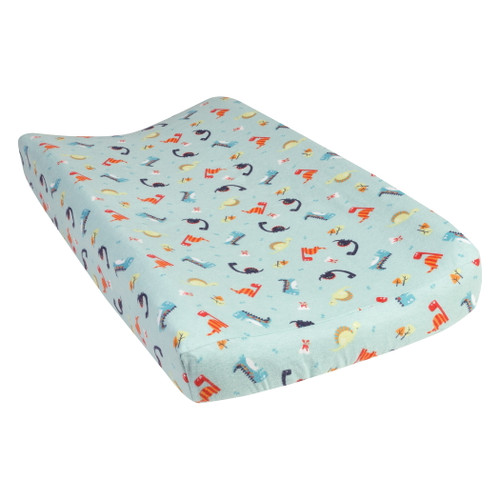 Dinosaurs Deluxe Flannel Changing Pad Cover