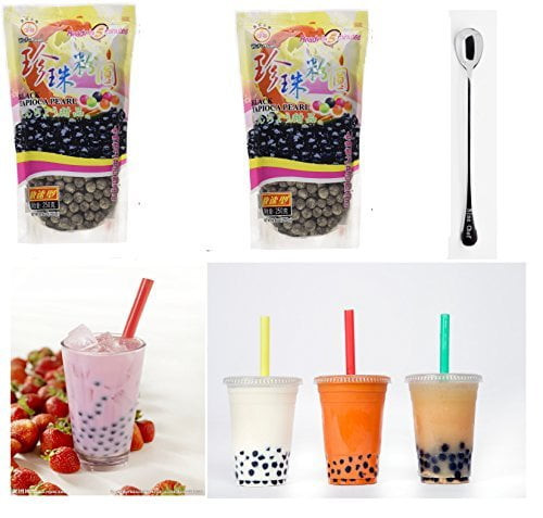 Ninechef Bundle - Wufuyuan - Black Tapioca Pearl 8.8 Oz (2 Bag) + One Ninechef Spoon Per Order