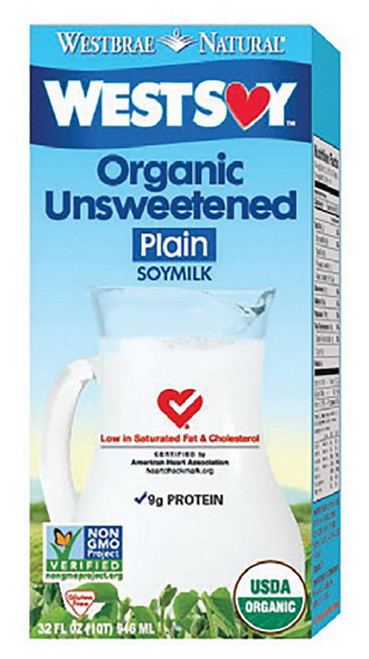 (12 Pack) West Soy Unsweetened Soy Milk 32. Oz