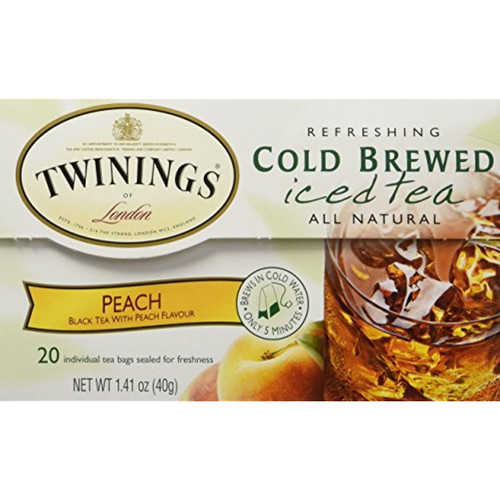Twinings Peach Cold Brewed Iced Tea, 20 Count Box (pack Of 2)