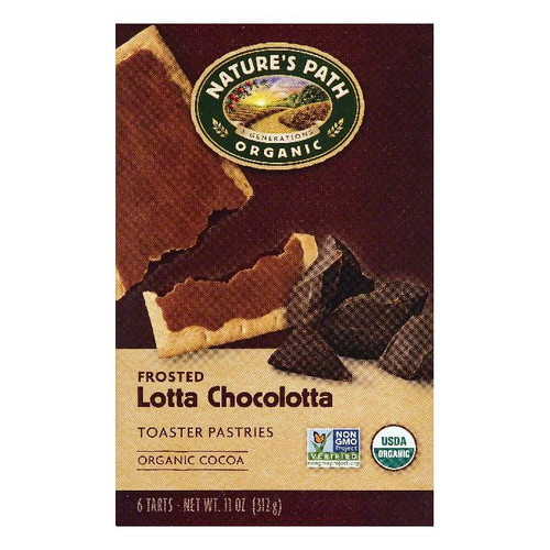 Natures Path Lotta Chocolotta Frosted Toaster Pastries, 6 Ea (pack Of 12)
