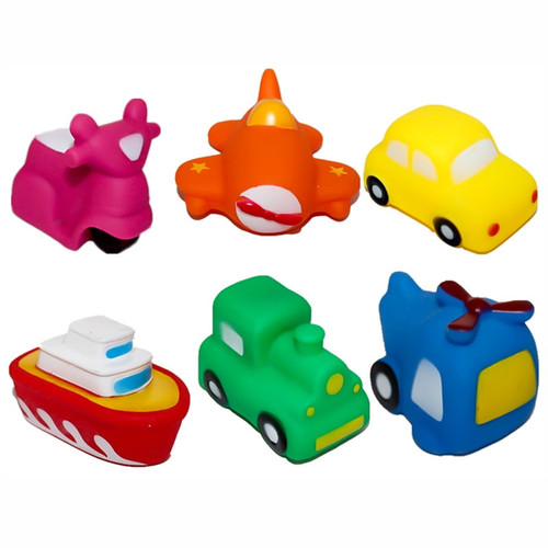 Akoada 6pcs Silicone Car Toy Bath Car Set Game Toys For Baby Toys For 1 Year Boy Girl