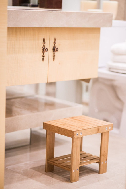 Int Children Bench Stool Bamboo Wood Color