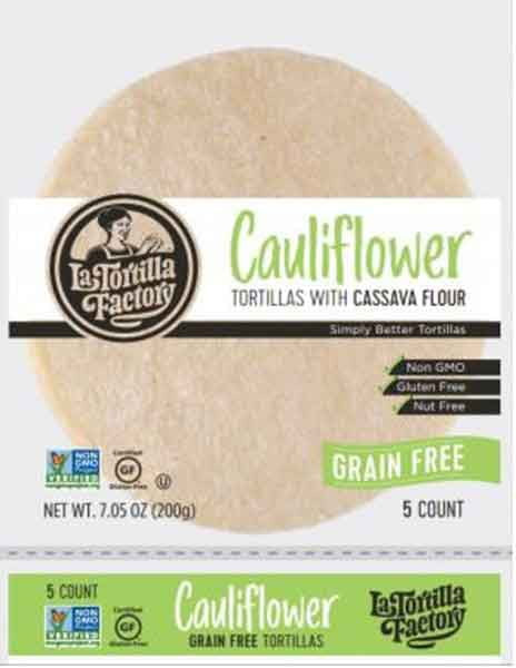 La Tortilla Homemade Style, Non Gmo Cauliflower Tortilla, 4-pack