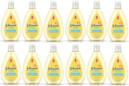 Johnson's Head-to-toe Gentle Tear-free Baby & Newborn Wash & Shampoo, Travel Size, 1.7 Oz. 12 Pack