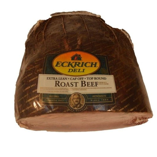 Eckrich Cap Off Deli Top Round Roast Beef, 6 To 8 Pound -- 2 Per Case.