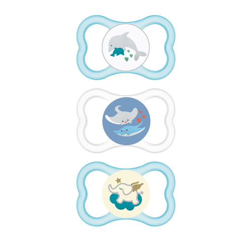 Mam Air Night & Day Pacifier, 6+ Months, Boy, 3 Pack