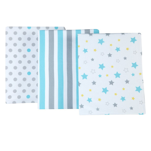 Nojo Classic Blue Stripes Cotton Sheet Sets, Crib Bed, (3 Pieces )