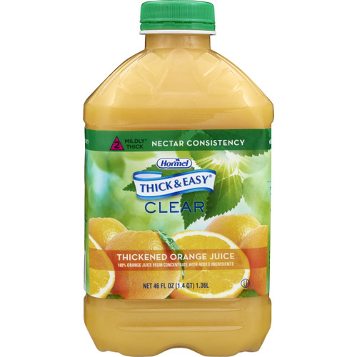 Thick & Easy Thickened Beverage Orange Juice Nectar Consistency 46 Oz. Bottle 6 Ct
