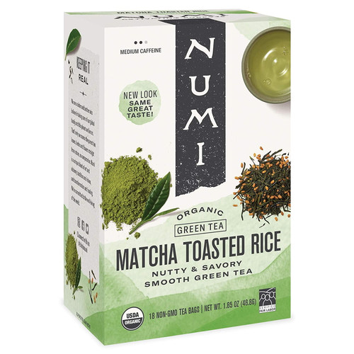 Numi Organic Tea Matcha Toasted Rice - Medium Caffeine -- 18 Tea Bags