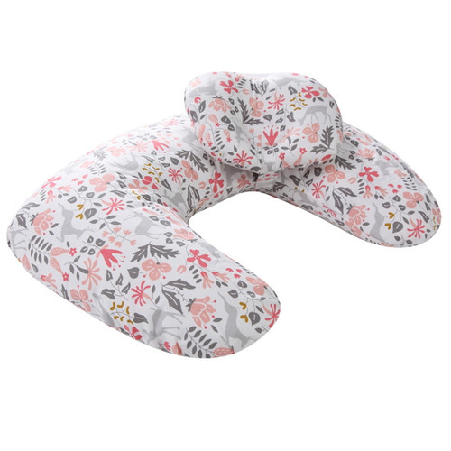 Baby Breastfeeding Nursing Pillow And Positioner,casewin Machine Washable U Shape Nursing And Infant Support Pillow Bonus Head Positioner(pink Floral)