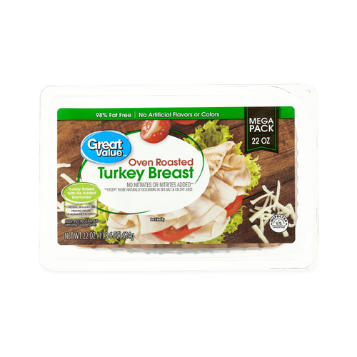 Great Value Oven Roasted Turkey Breast Mega Pack, 22 Oz