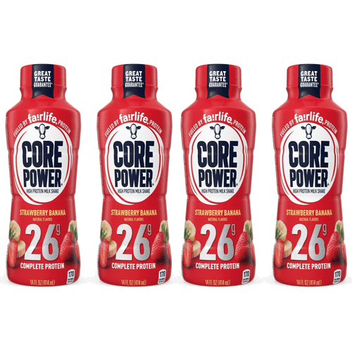 4 Pack | Fairlife Core Power Protein Shake, Strawberry Banana, 14 Fluid Ounce