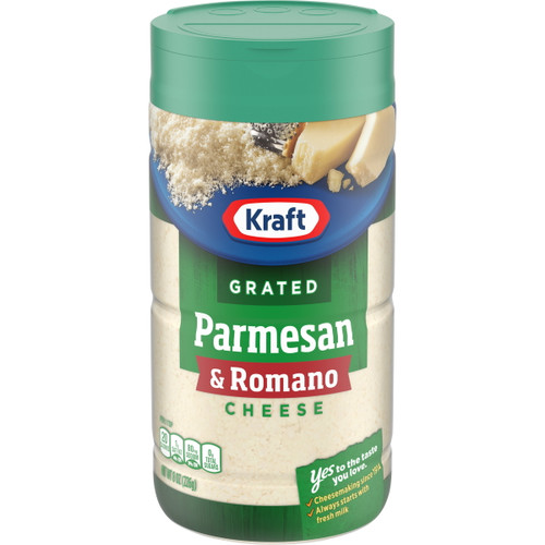 Kraft Parmesan & Romano Grated Cheese, 8 Oz Shaker