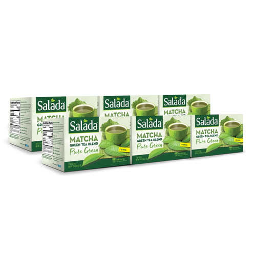 Salada Pure Green Matcha Green Tea Blend Single Serve Cups 12ct - 6 Pack