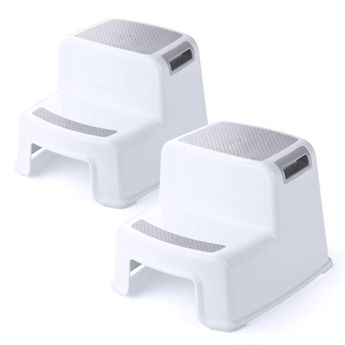 Step Stools For Kids, Toddler Stool For Toilet Potty Training, 2 Step Stool 2pcs