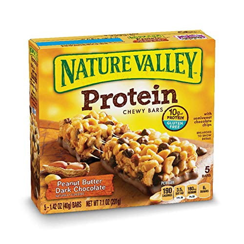 Nature Valley Peanut Butter Dark Chocolate Protein Chewy Bars Box, 7.1 Ounce (pack Of 3)