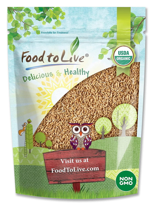 Organic Whole Grain Oat Groats, 1 Pound — Non-gmo, Raw, Vegan, Kosher — By Food To Live