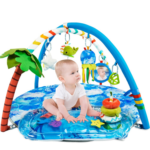 Synpos Thicker Baby Gym Play Mat With Tummy Time Water Mat For Infant Gift