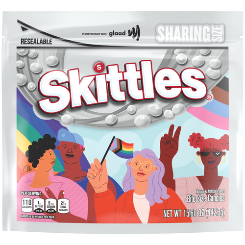 Skittles Original Chewy Candy Limited Edition Pride Pack, Sharing Size Bag - 15.5oz