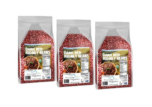 Mountain High Organics Dark Red Kidney Beans, 5 Lb. Bags (3 Count)