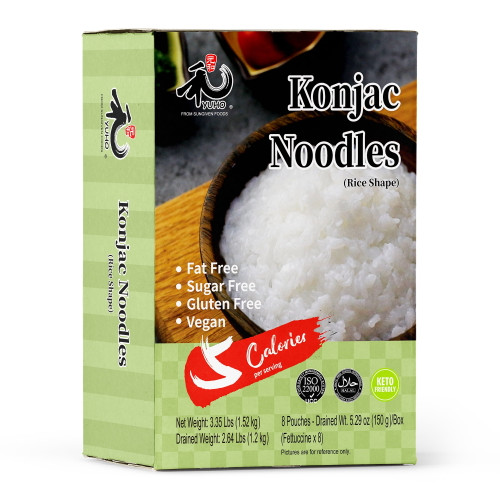 Yuho Shirataki Konjac Rice, 8 Pack Inside, Vegan, Low Calorie Food, Gluten Free, Fat Free, Keto Friendly, Low Carbs, Healthy Diet 53.61 Oz (1520 G)