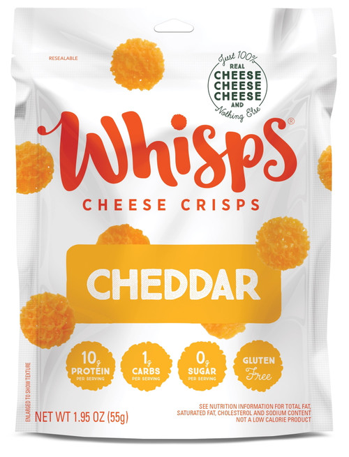 Whisps Cheddar Cheese Crisps, Keto Friendly Snacks, 1.95 Oz