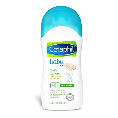 Cetaphil Baby Daily Lotion With Organic Calendula |hypoallergenic| Sweet Almond & Sunflower Oils |6.7 Fl. Oz (packaging May Vary)