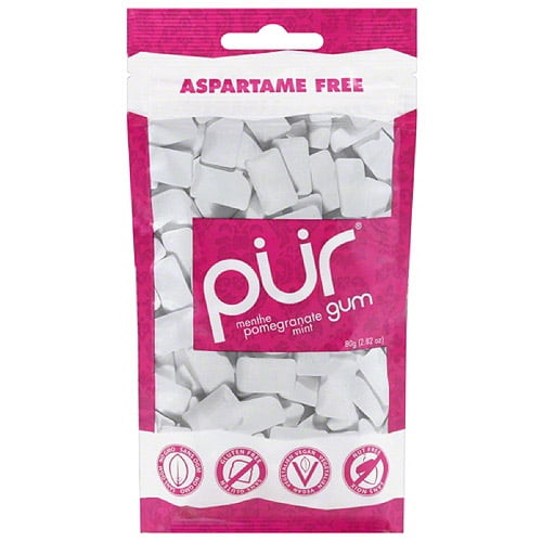 Pur Pomegranate Mint Gum, 2.82 Oz, (pack Of 12)