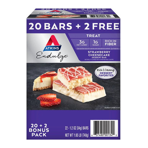Atkins Endulge Strawberry Cheesecake, 1.2 Ounce (22 Count)