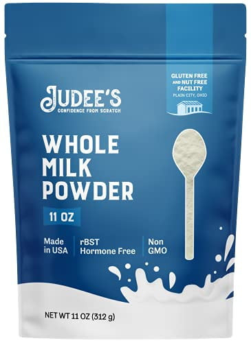 Judee's Whole Milk Powder 11oz - 100% Non-gmo, Rbst Hormone-free, Gluten-free & Nut-free - Pantry Staple, Baking Ready, Great For Travel, And Reconstituting - Made In Usa
