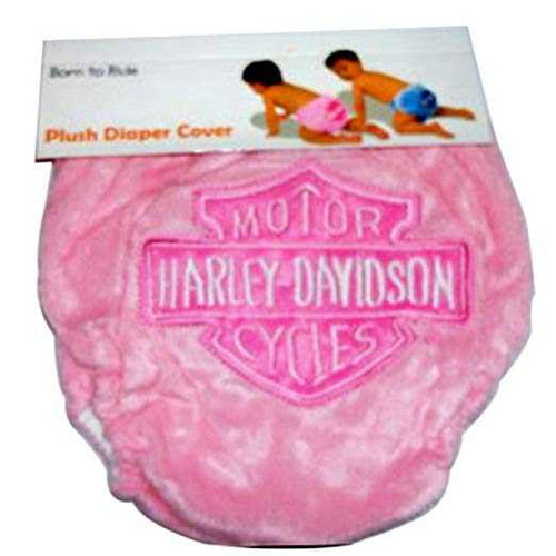 Harley-davidson Baby Girl Pink Velour Diaper Cover 6-24 Months
