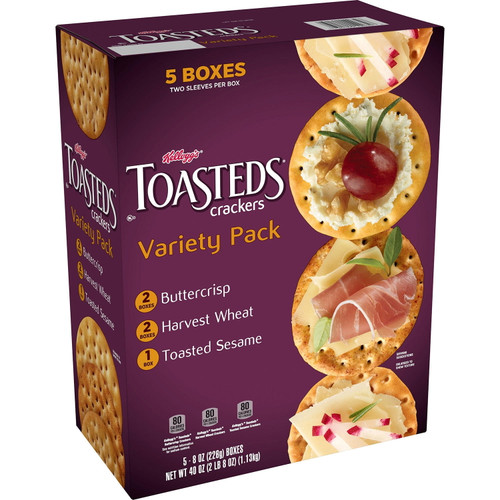 Kelloggs Toasteds Crackers Variety Pack (8 Oz., 5 Pk.)