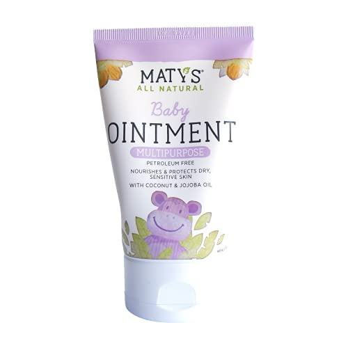Maty's All Natural Multipurpose Baby Ointment - Petroleum & Fragrance Free - Made With Coconut & Jojoba Oils - 3.75 Oz.