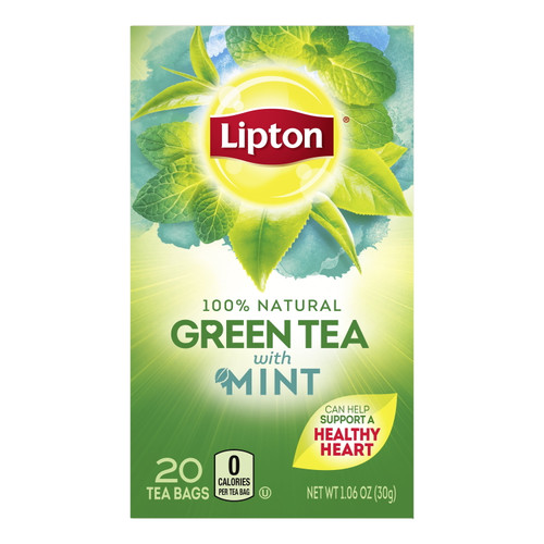 Lipton Green Tea, Mint, Tea Bags 20 Count