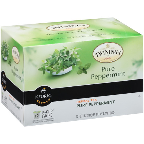Twinings Of London, Pure Peppermint Herbal Tea K-cups, Tea Pods, 12 Ct