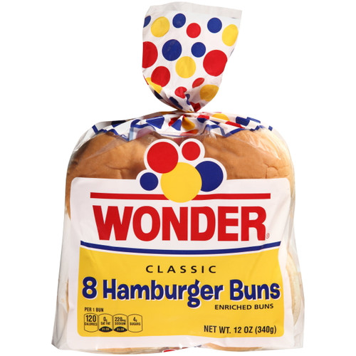 Wonder® Classic Hamburger Buns Enriched Buns 12 Oz. Bag
