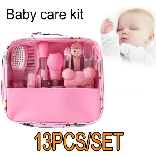 Laidan-13pcs Baby Beauty Care Nasal Aspirator Comb Feeder Care，electric Nail Trimmer Set For Newborn Boys Girls Haircut Tools