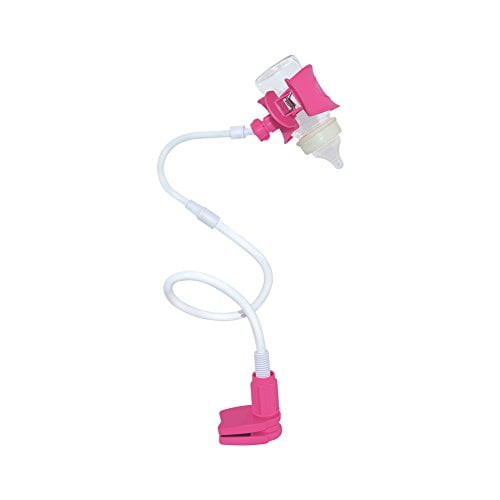 Baby Stroller, Crib, Bottle Holder, Multi-function 360º Rotating And Arbitrary Bending, Twin Baby Bottle Holder, Pink