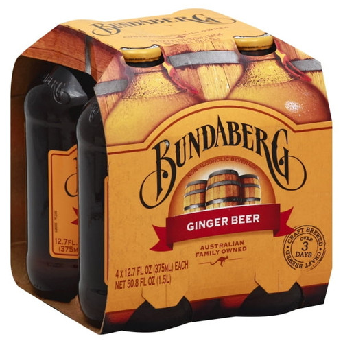 (6 Pack)bundaberg Brewed Drinks Bundaberg Ginger Beer, 4 Ea