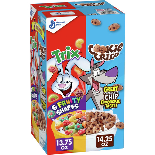 Trix And Cookie Crisp Breakfast Cereal Variety Pack, 2 Ct, 28 Oz
